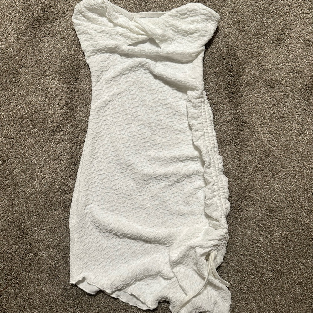 Oh Polly Strapless White Dress
